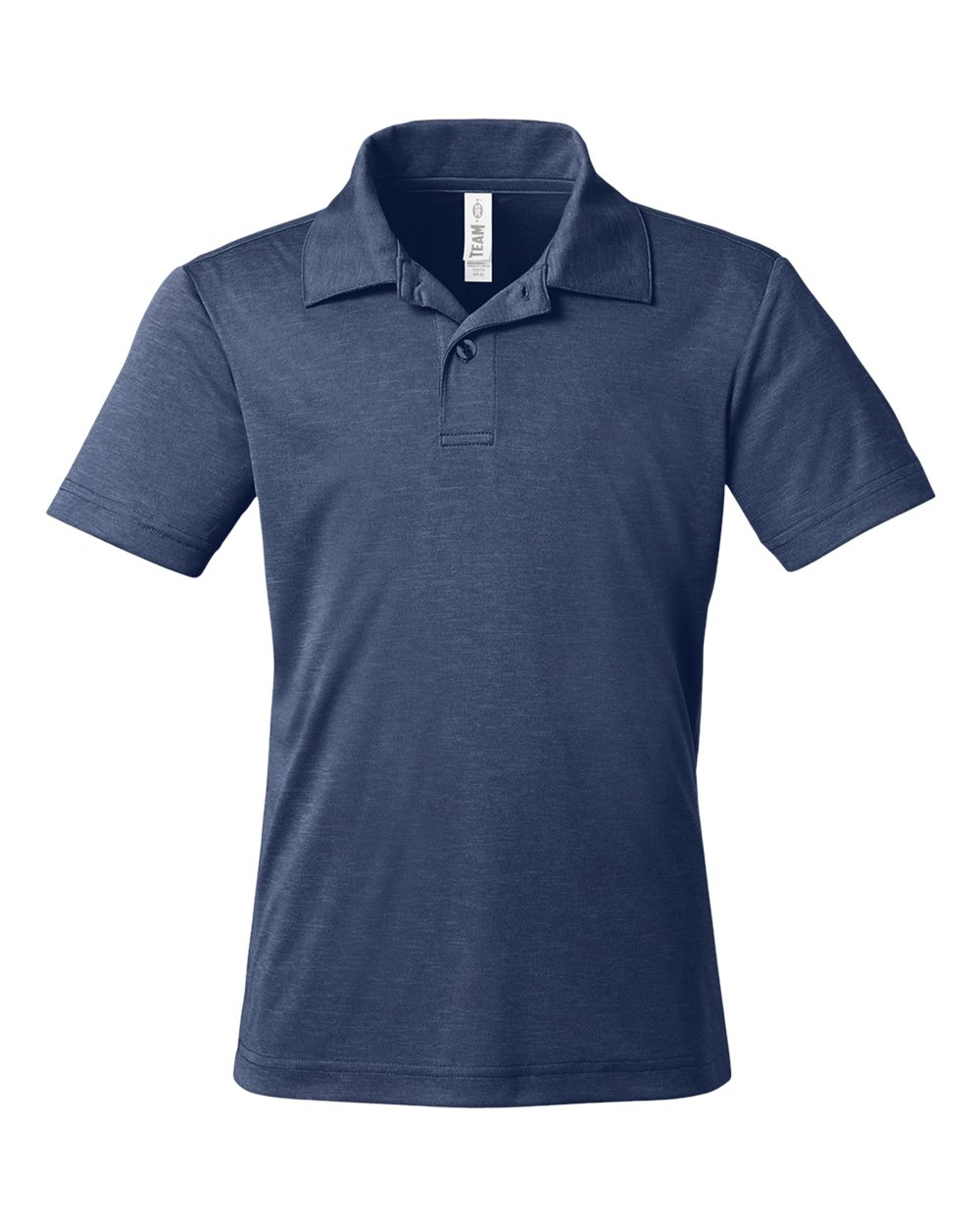 Youth Zone Sonic Heather Performance Polo - Front - B719D9653 - Sport Dark Navy Heather