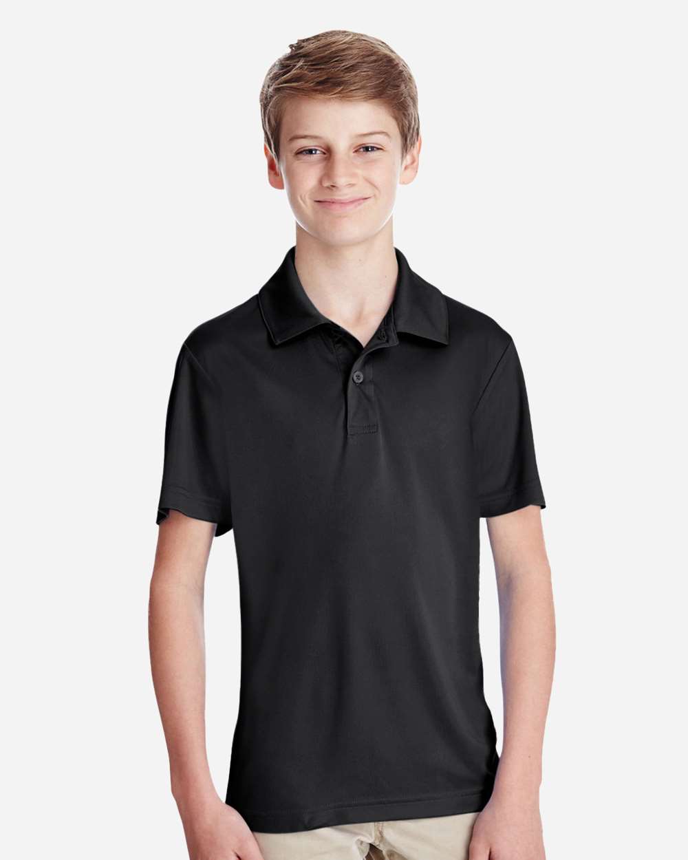 Youth Zone Performance Polo - OnModelFront - B724D9503 - Black