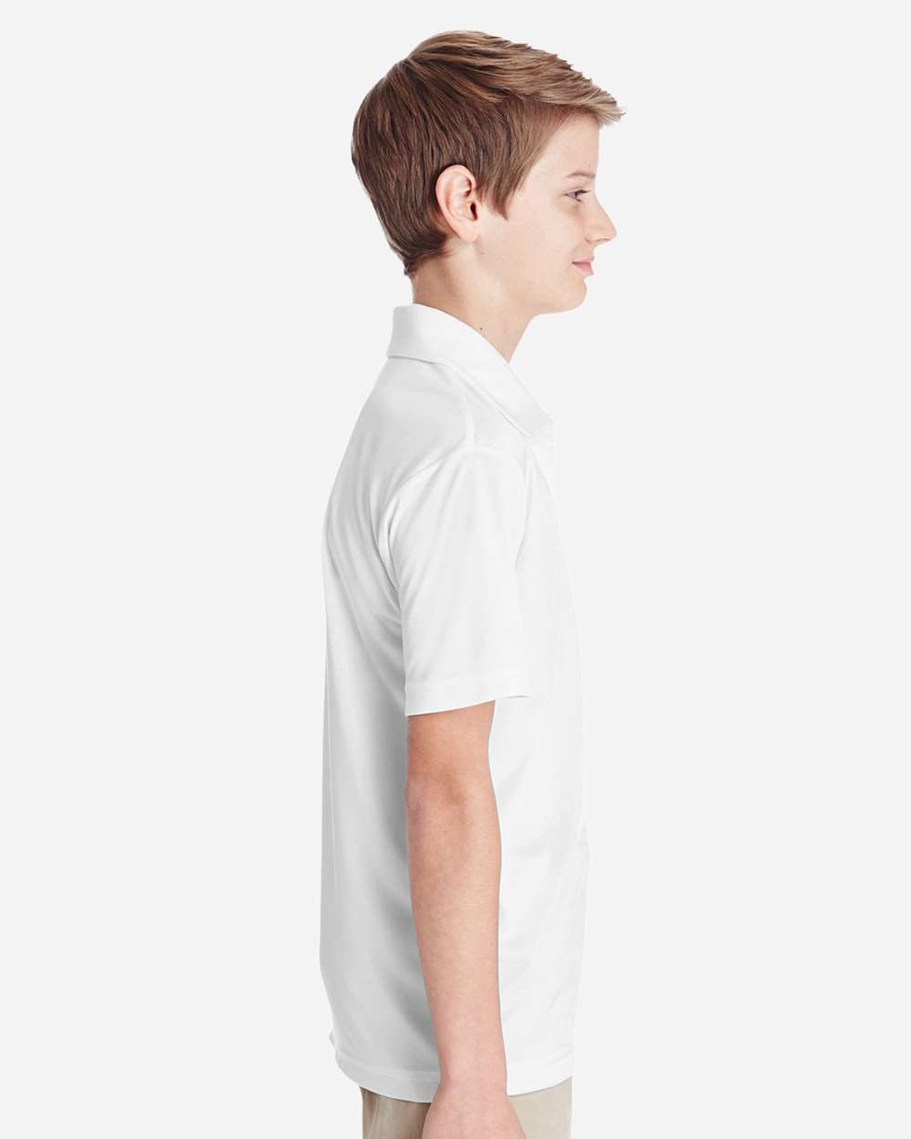 Youth Zone Performance Polo - OnModelSide - B724D9003 - White