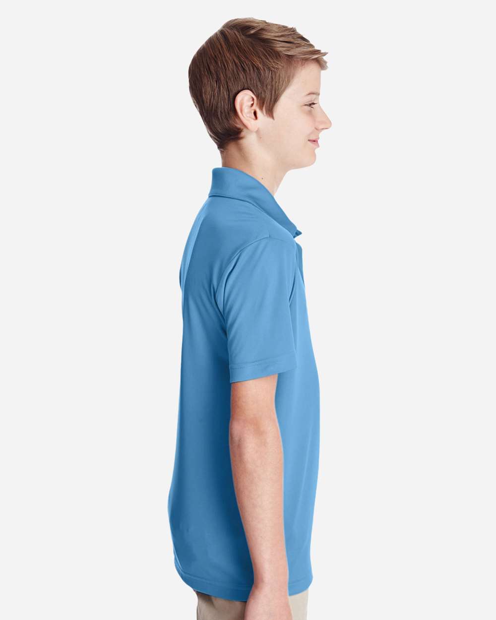 Youth Zone Performance Polo - OnModelSide - B724D9253 - Sport Light Blue