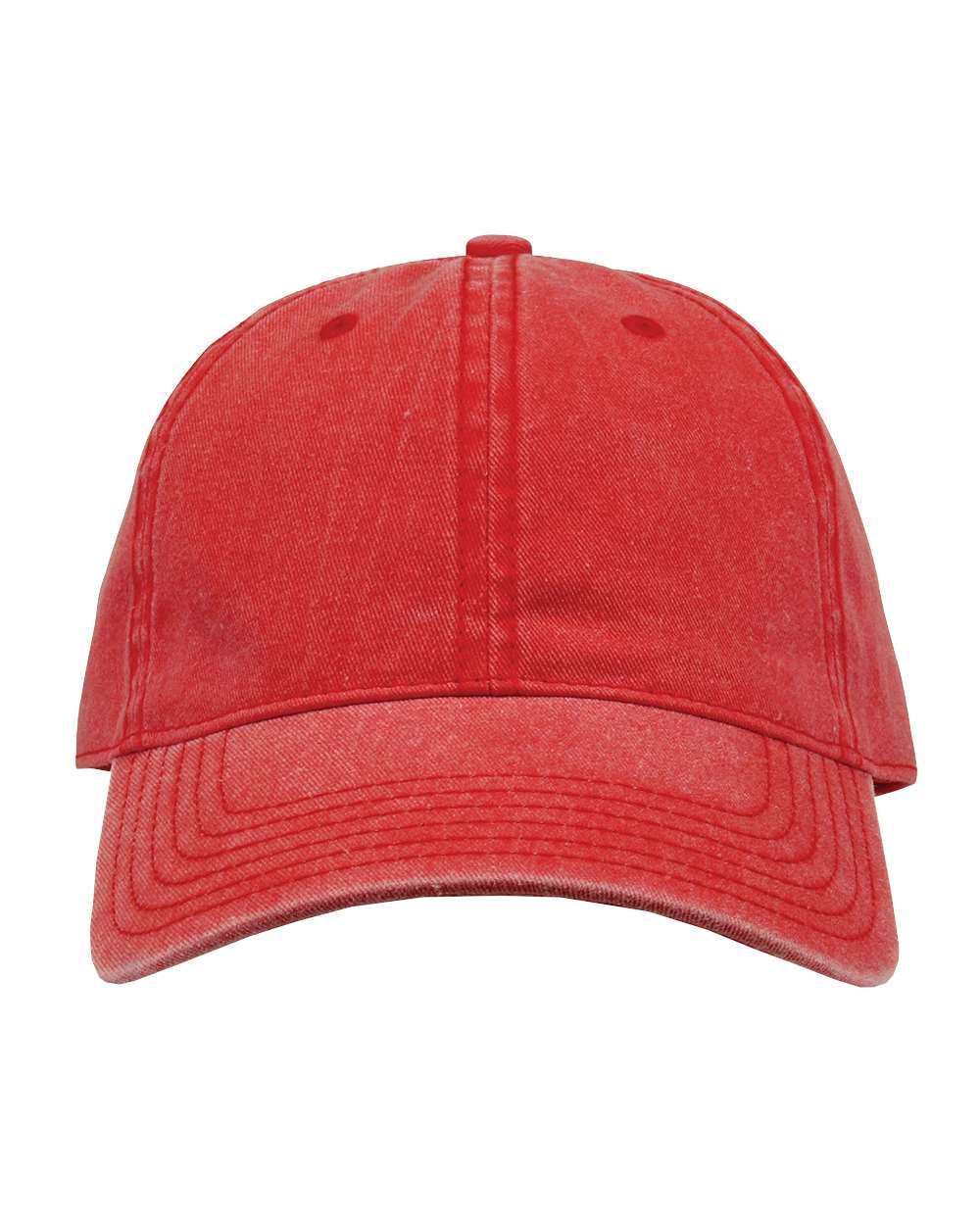 Pigment-Dyed Cap - Front - B13095700 - Red