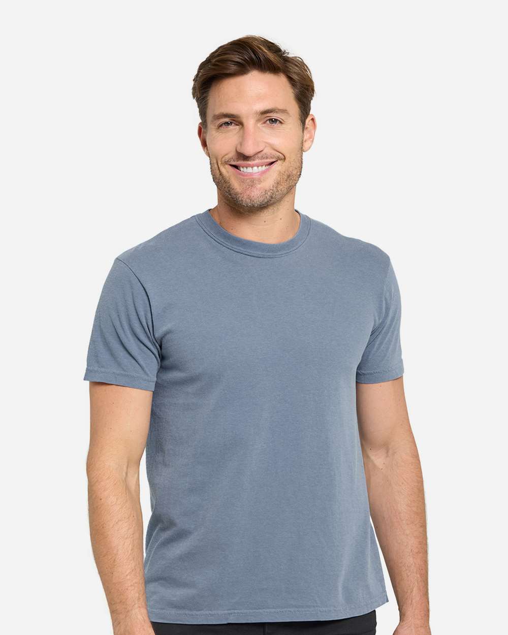 Unisex Colors Garment-Dyed T-Shirt - OnModelFront - B807E0353 - Grey