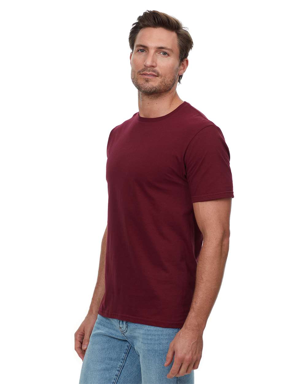 Unisex Epic T-Shirt - OnModelSide - B811E0532 - Maroon