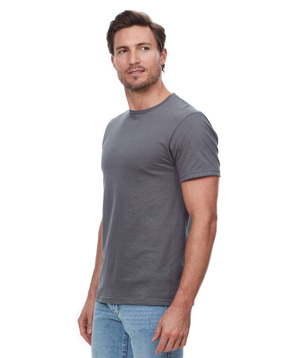 Unisex Epic T-Shirt - OnModelSide - B811E0582 - Charcoal