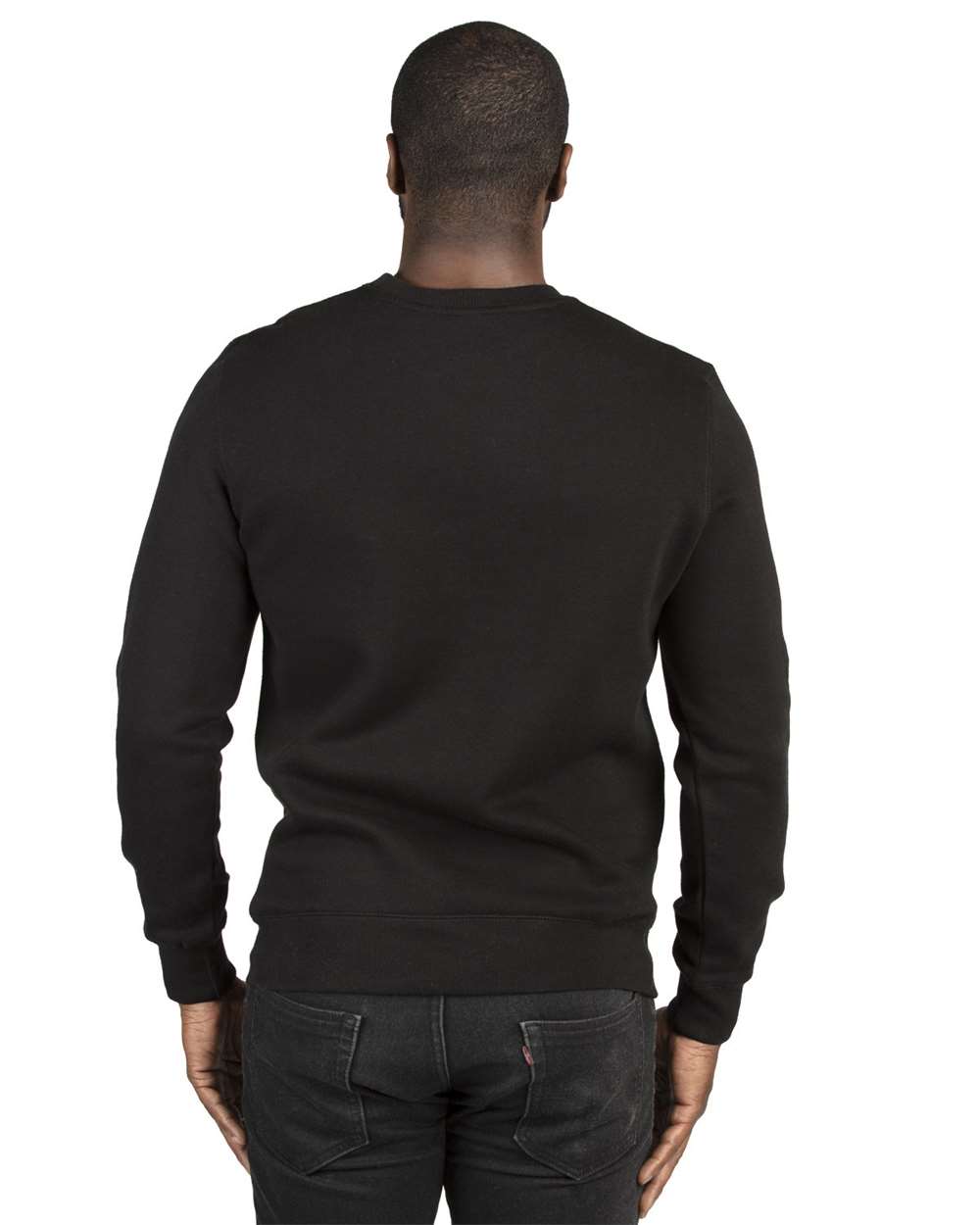 Unisex Ultimate Crewneck Sweatshirt - OnModelBack - B788E0502 - Black