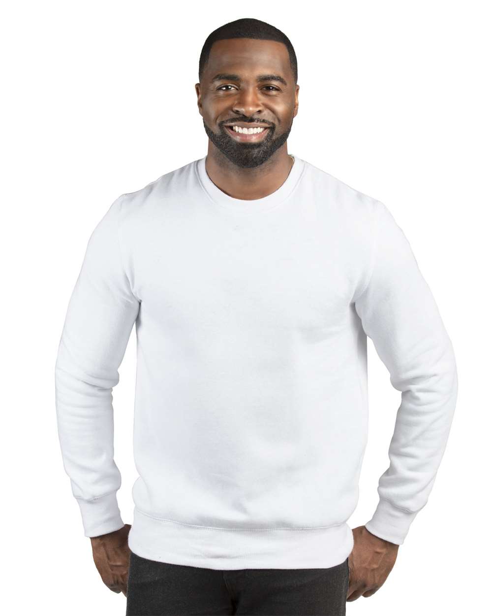 Unisex Ultimate Crewneck Sweatshirt - OnModelFront - B788E0002 - White