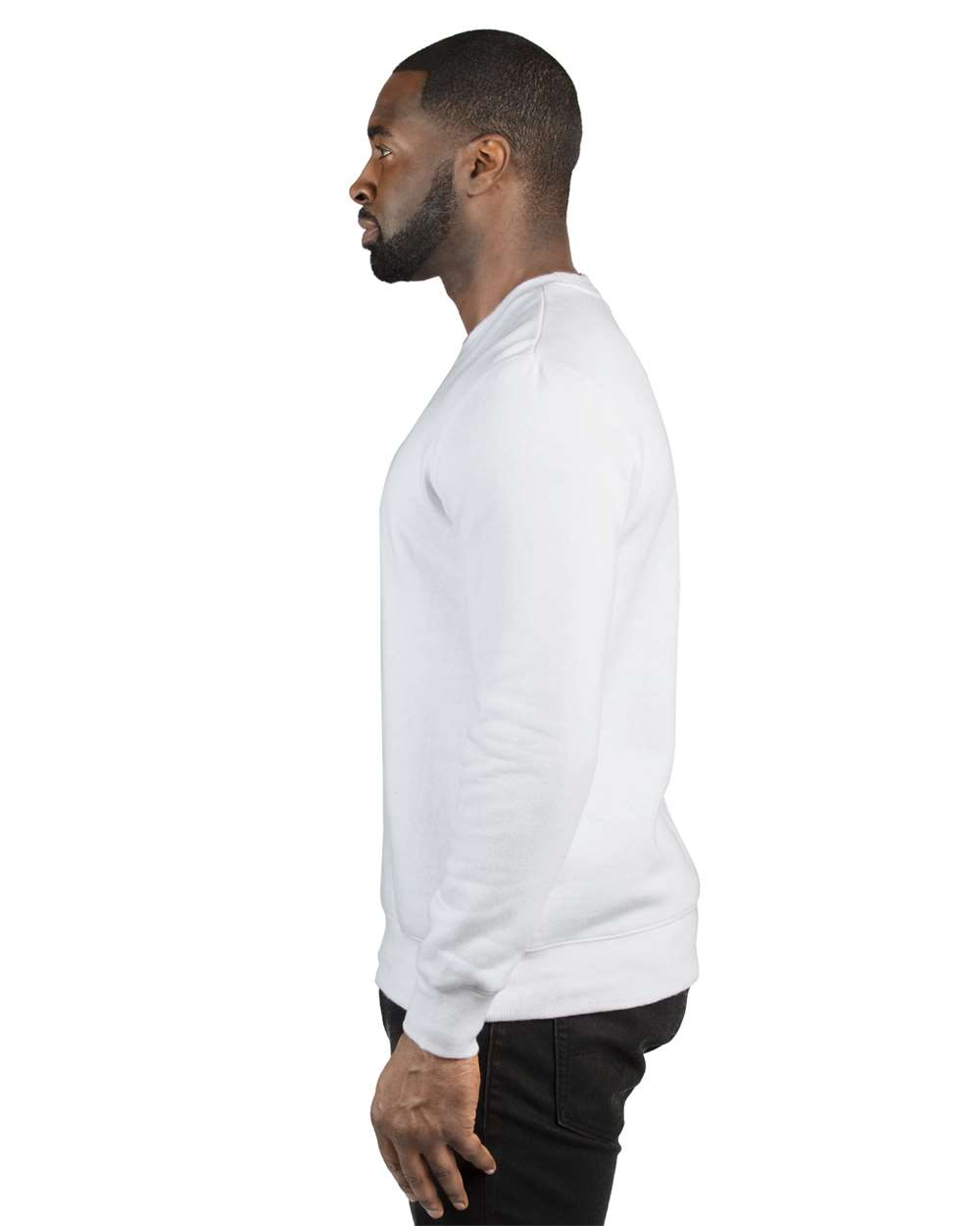 Unisex Ultimate Crewneck Sweatshirt - OnModelSide - B788E0002 - White
