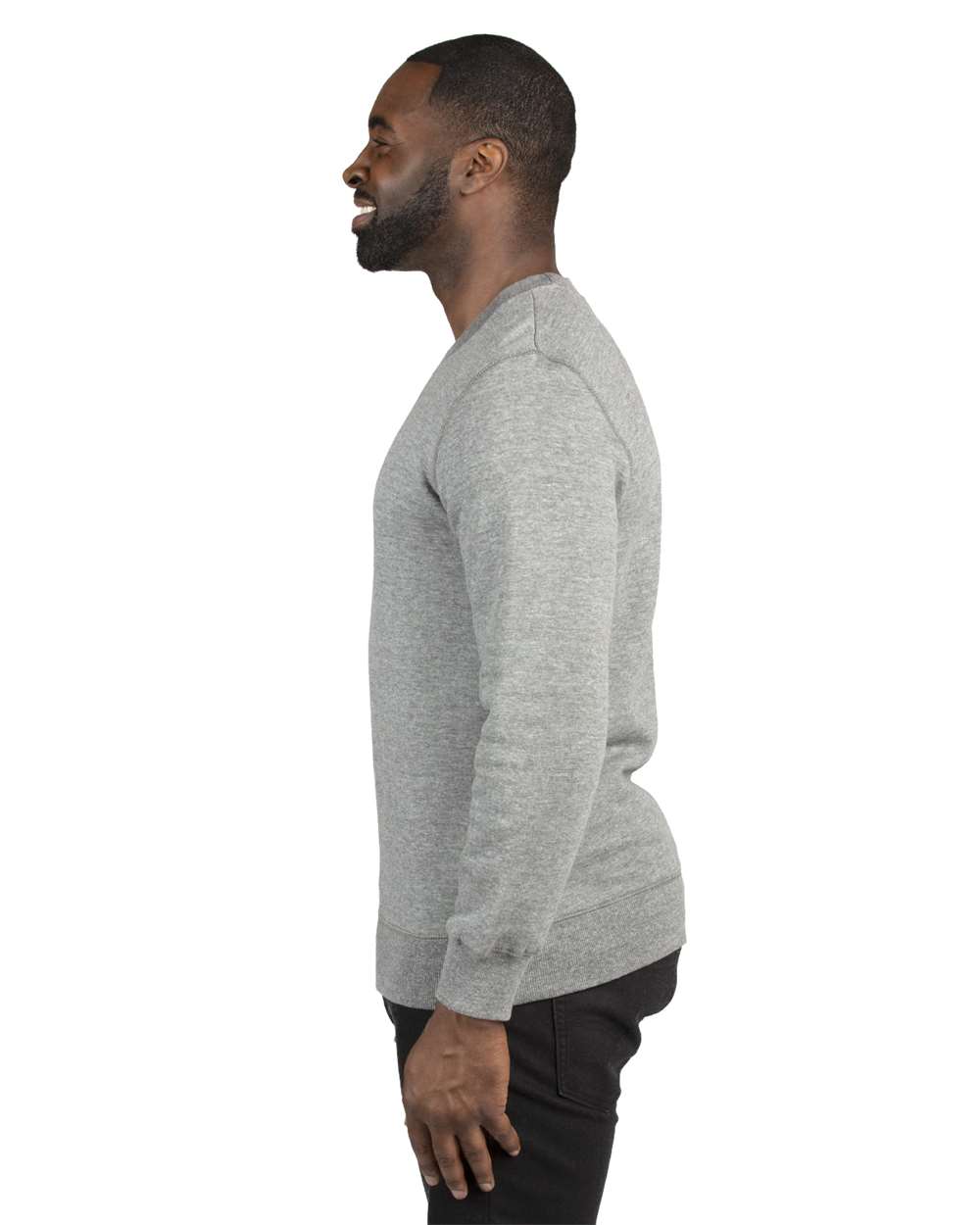 Unisex Ultimate Crewneck Sweatshirt - OnModelSide - B788E0352 - Heather Grey