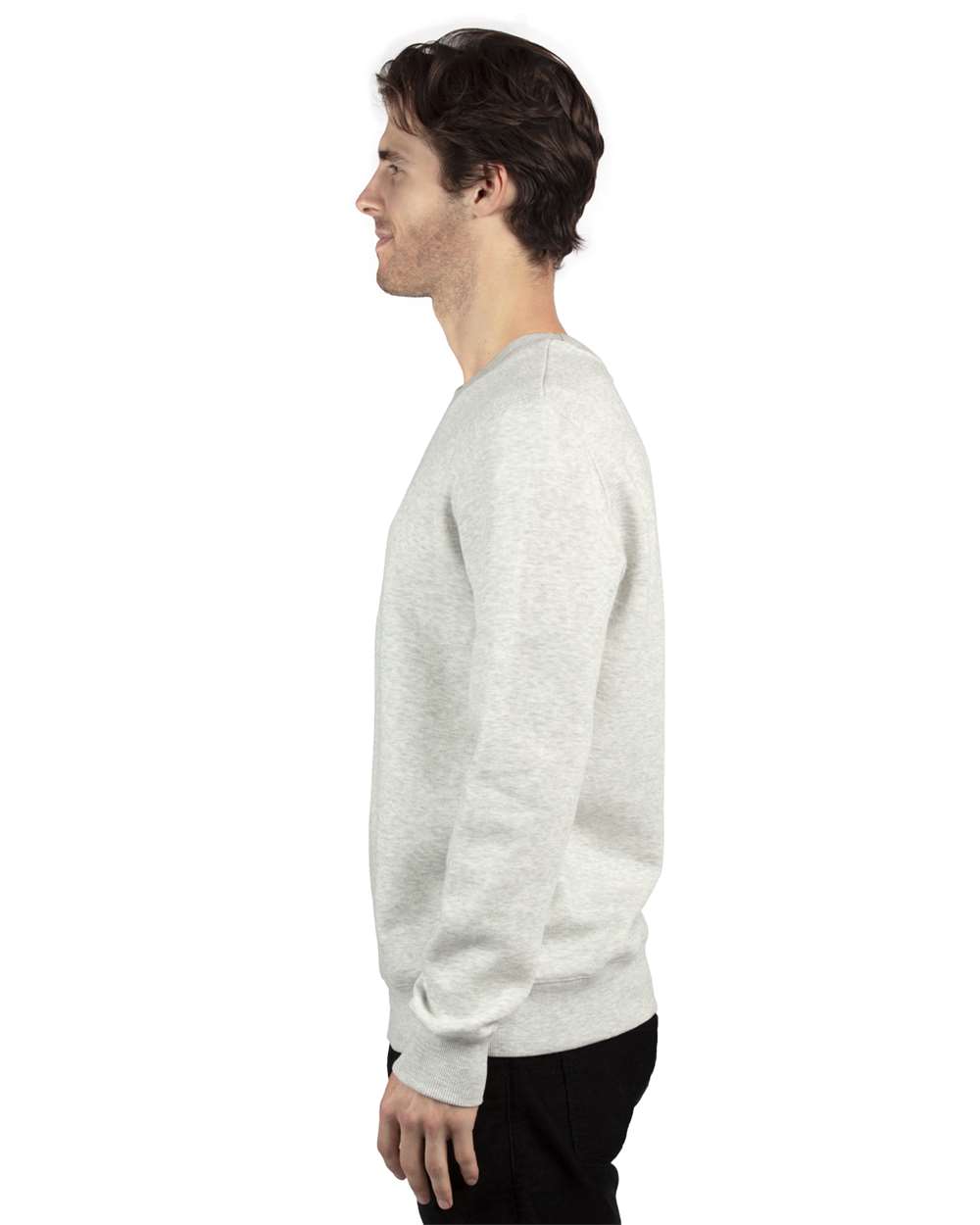Unisex Ultimate Crewneck Sweatshirt - OnModelSide - B788E0362 - Oatmeal Heather