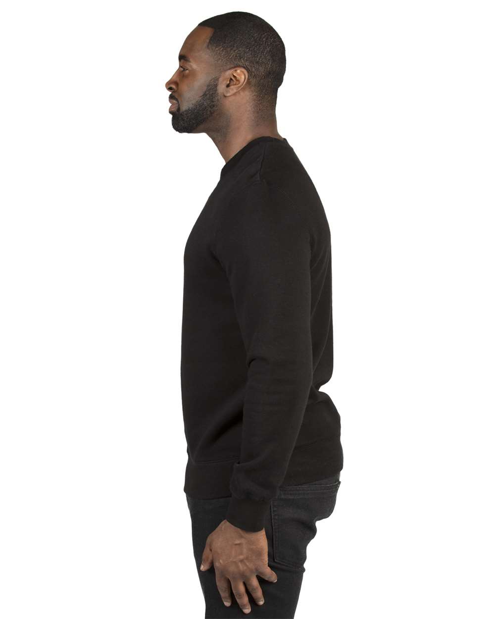Unisex Ultimate Crewneck Sweatshirt - OnModelSide - B788E0502 - Black