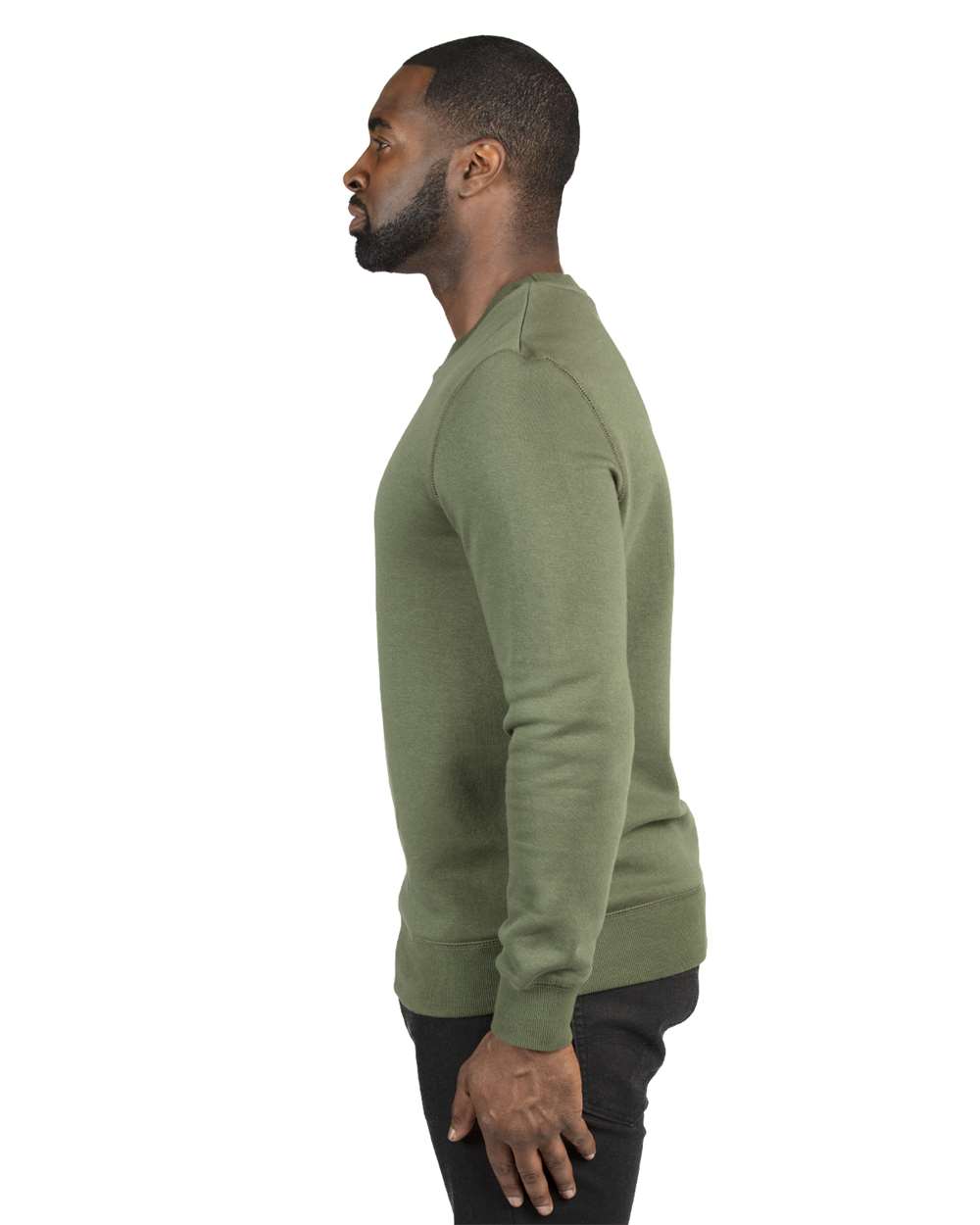 Unisex Ultimate Crewneck Sweatshirt - OnModelSide - B788E0612 - Army