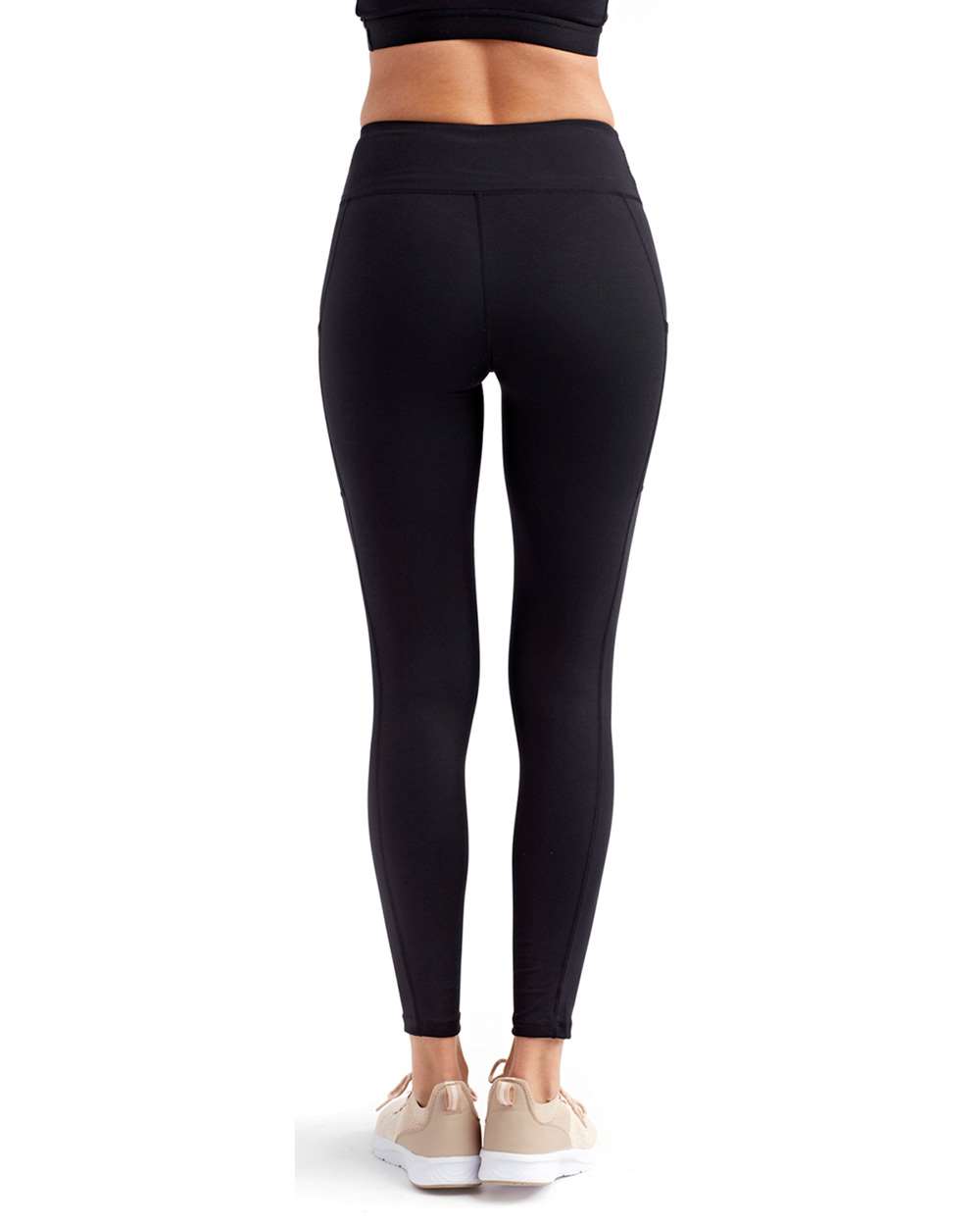 Women's Mesh Pocket Danica Leggings - OnModelBack - B856A2502 - Black