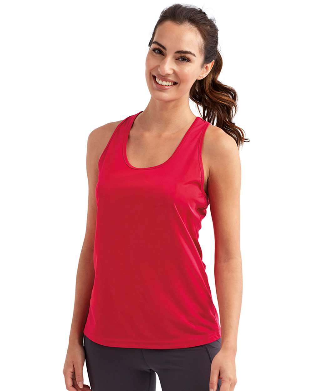 Women's Knot Back Venus Tank - OnModelFront - B848A2692 - Hot Pink