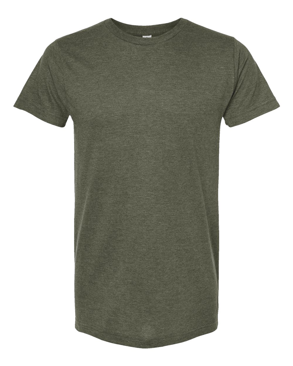 Men's Fine Jersey T-Shirt - Front - B10259062 - Heather Military Green