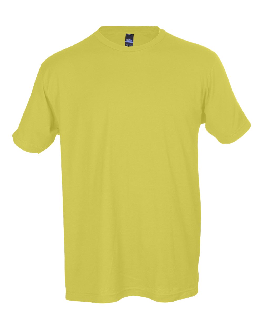 Men's Fine Jersey T-Shirt - Front - B10259202 - Lemon