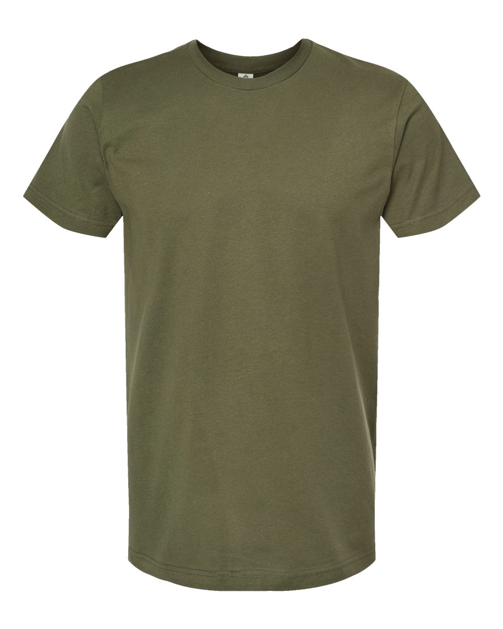 Men's Fine Jersey T-Shirt - Front - B10259212 - Military Green