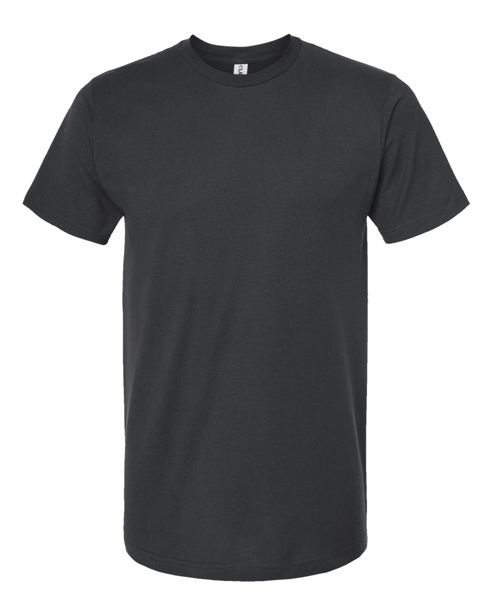 Men's Fine Jersey T-Shirt - Front - B10259402 - Coal