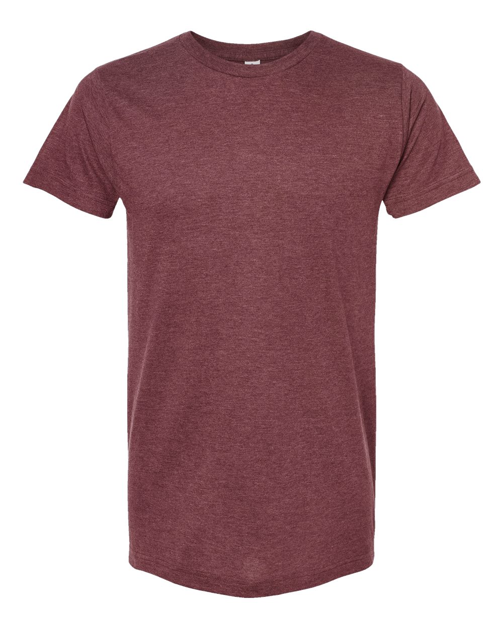 Men's Fine Jersey T-Shirt - Front - B10259532 - Heather Burgundy