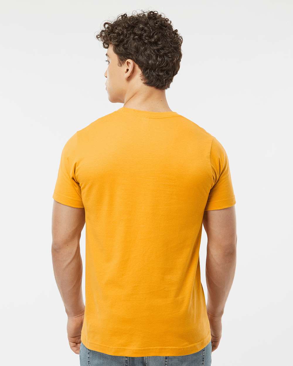 Men's Fine Jersey T-Shirt - OnModelBack - B10259122 - Gold