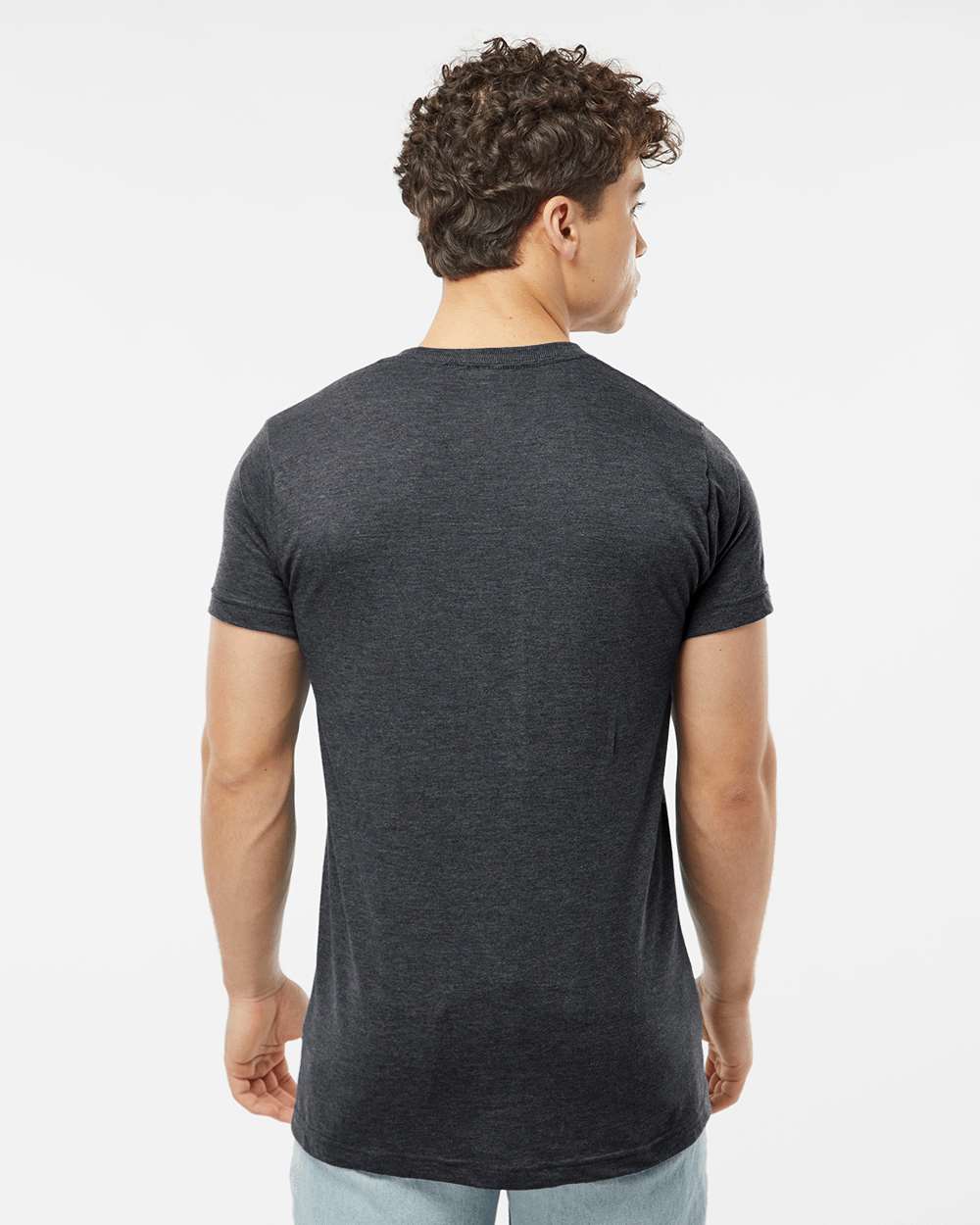 Men's Fine Jersey T-Shirt - OnModelBack - B10259152 - Heather Graphite