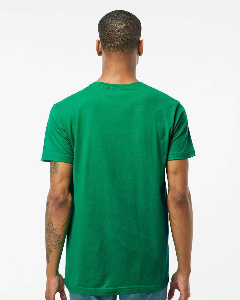 Men's Fine Jersey T-Shirt - OnModelBack - B10259182 - Kelly Green