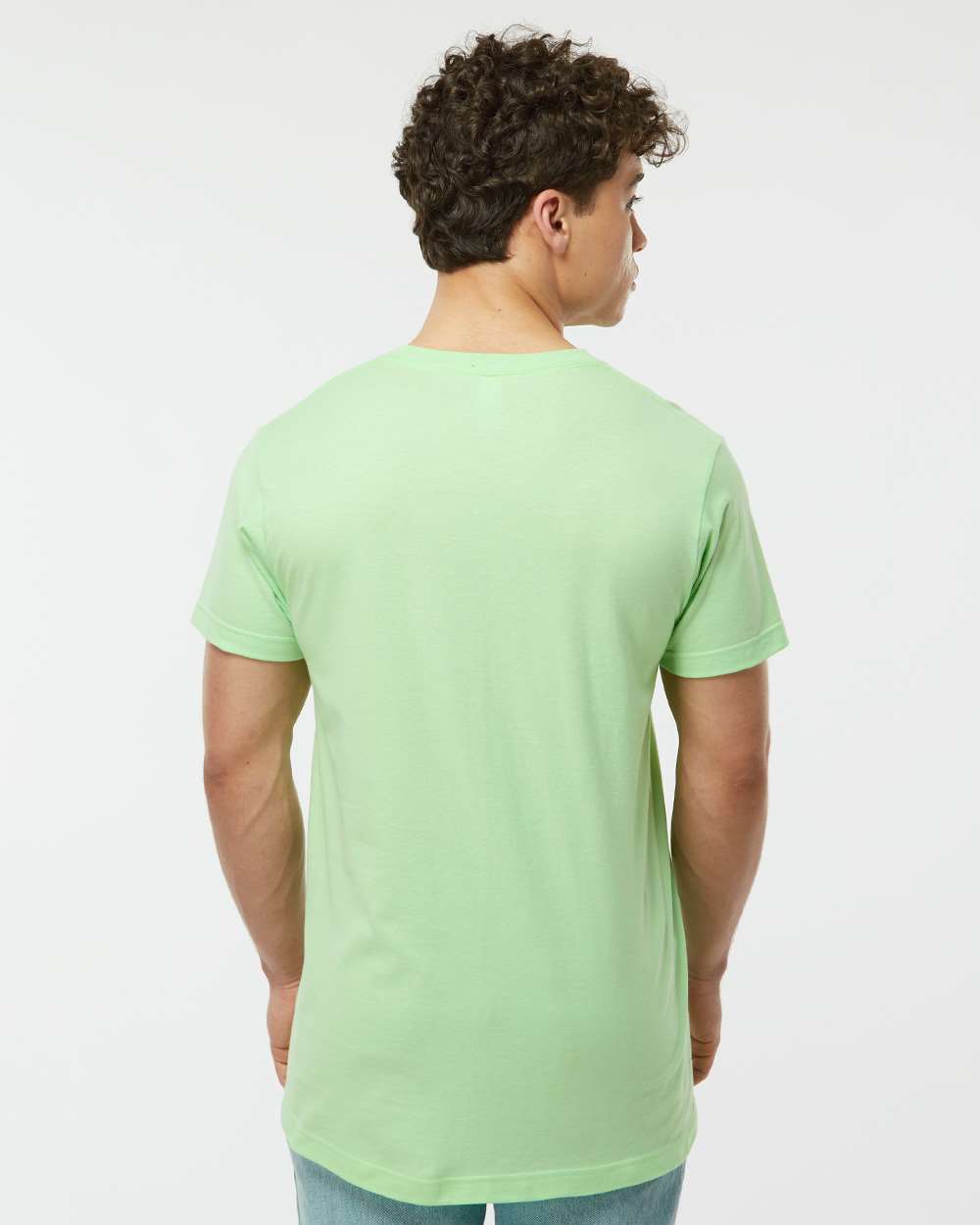 Men's Fine Jersey T-Shirt - OnModelBack - B10259232 - Neo Mint
