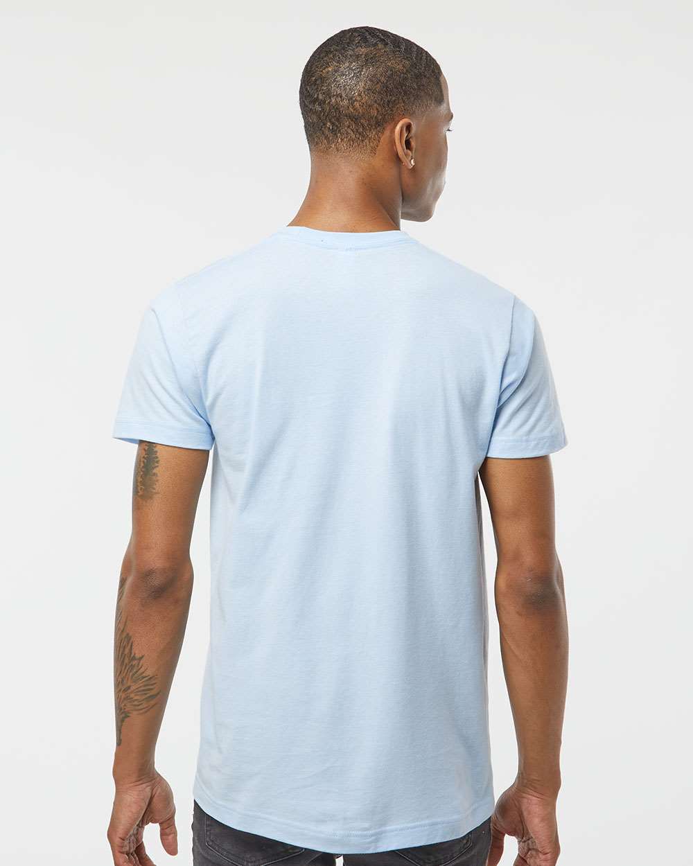 Men's Fine Jersey T-Shirt - OnModelBack - B10259252 - Baby Blue