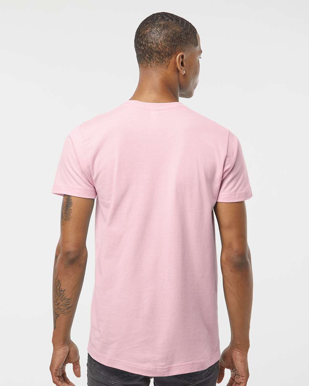 Men's Fine Jersey T-Shirt - OnModelBack - B10259422 - Pink