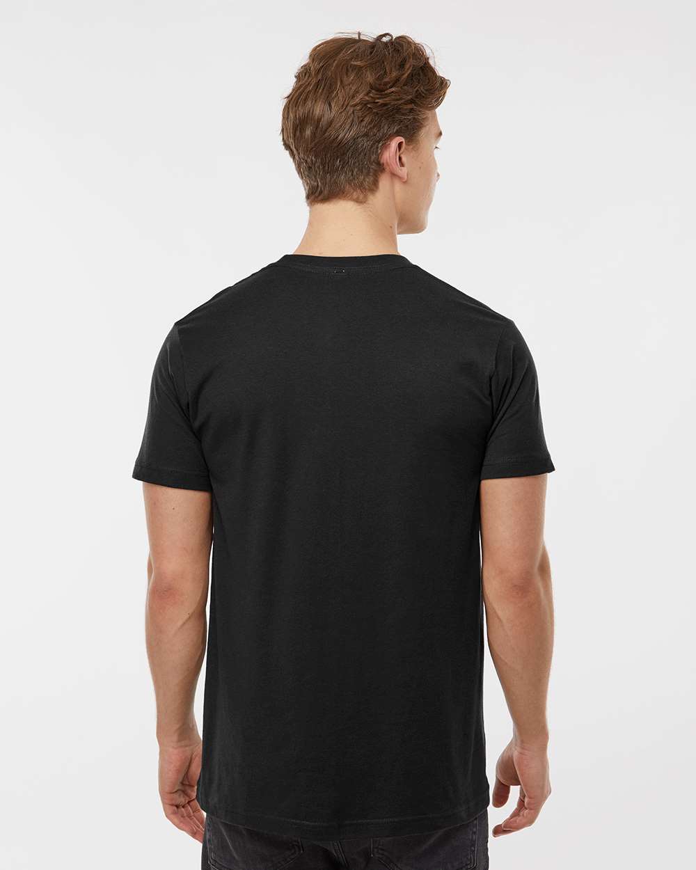 Men's Fine Jersey T-Shirt - OnModelBack - B10259502 - Black