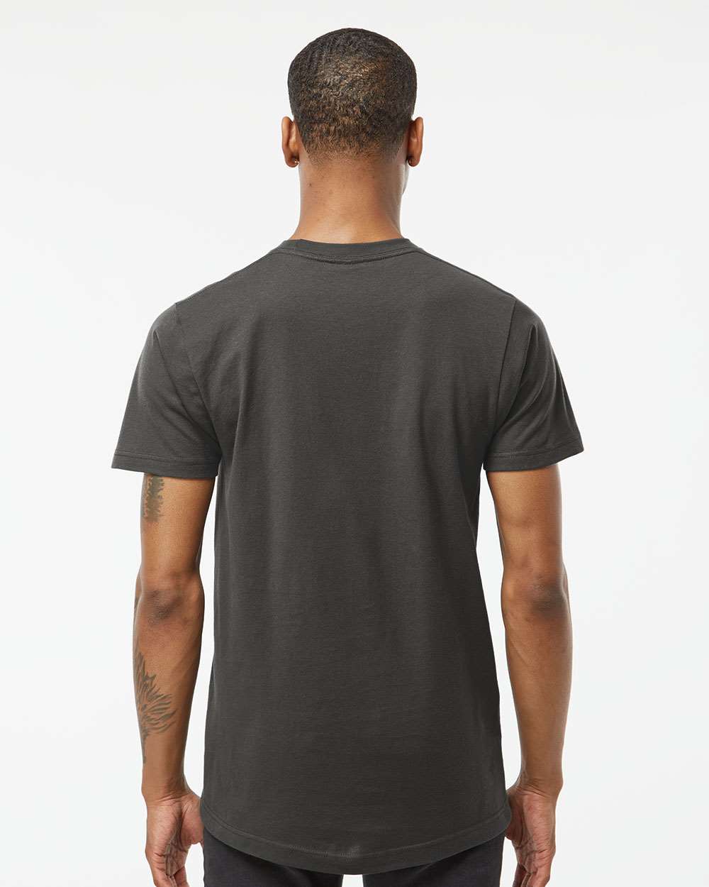Men's Fine Jersey T-Shirt - OnModelBack - B10259592 - Charcoal