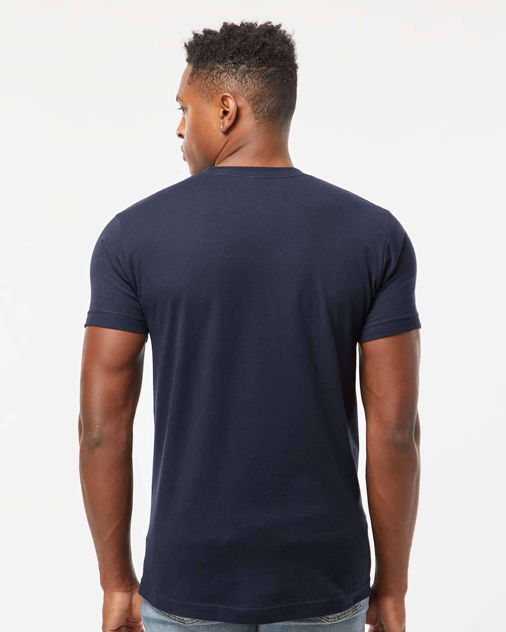 Men's Fine Jersey T-Shirt - OnModelBack - B10259652 - Navy