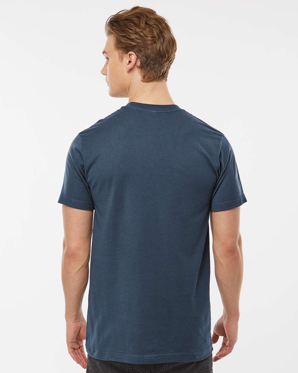 Men's Fine Jersey T-Shirt - OnModelBack - B10259682 - Indigo