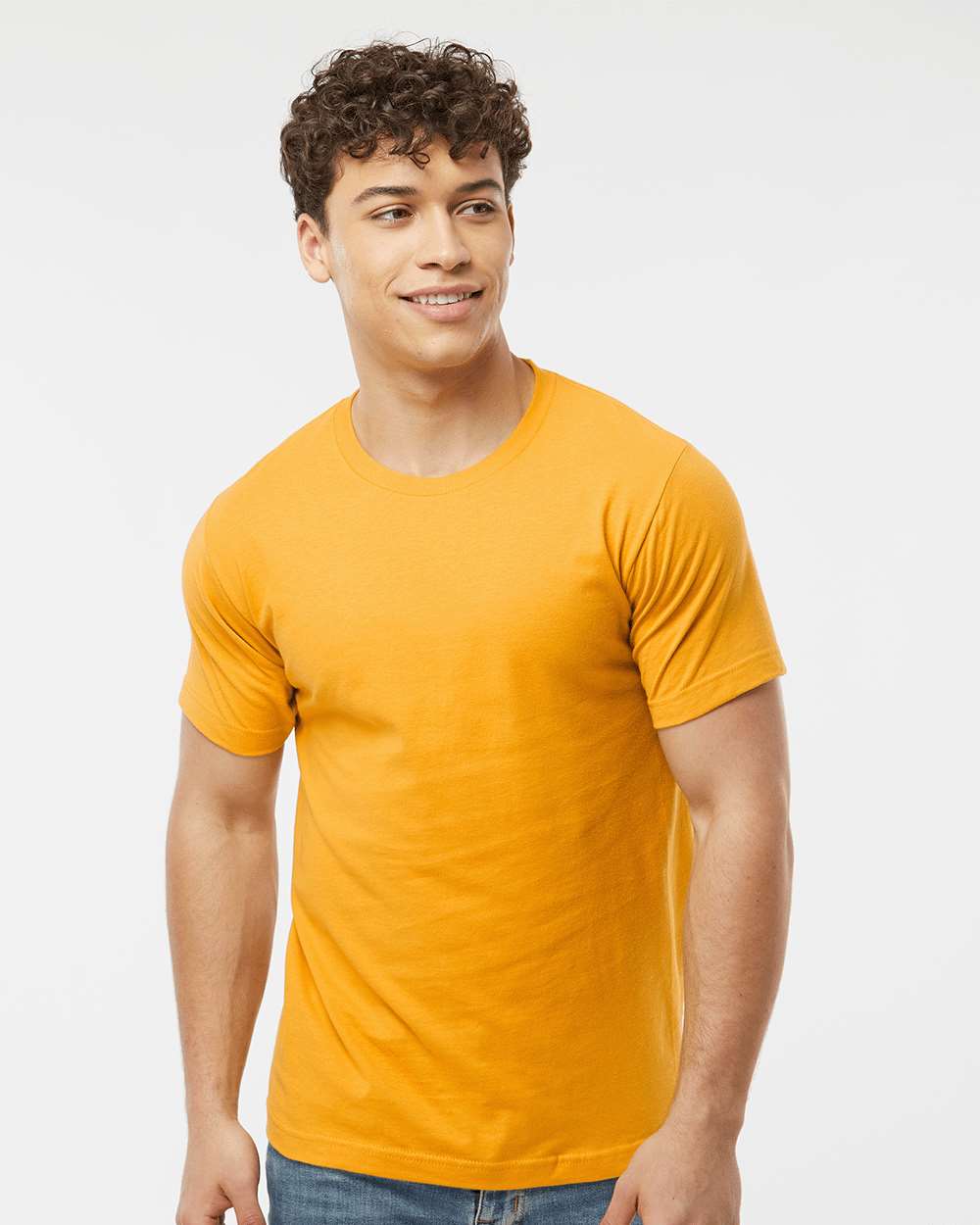 Men's Fine Jersey T-Shirt - OnModelFront - B10259122 - Gold