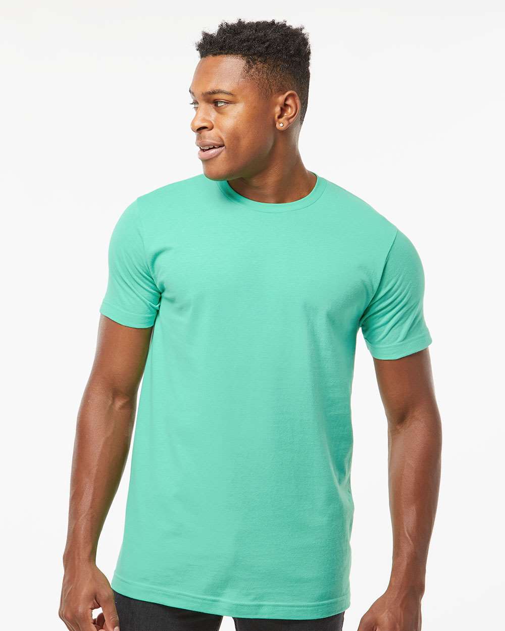 Men's Fine Jersey T-Shirt - OnModelFront - B10259222 - Mint