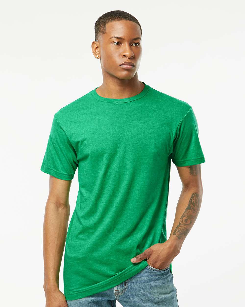 Men's Fine Jersey T-Shirt - OnModelFront - B10259602 - Heather Kelly