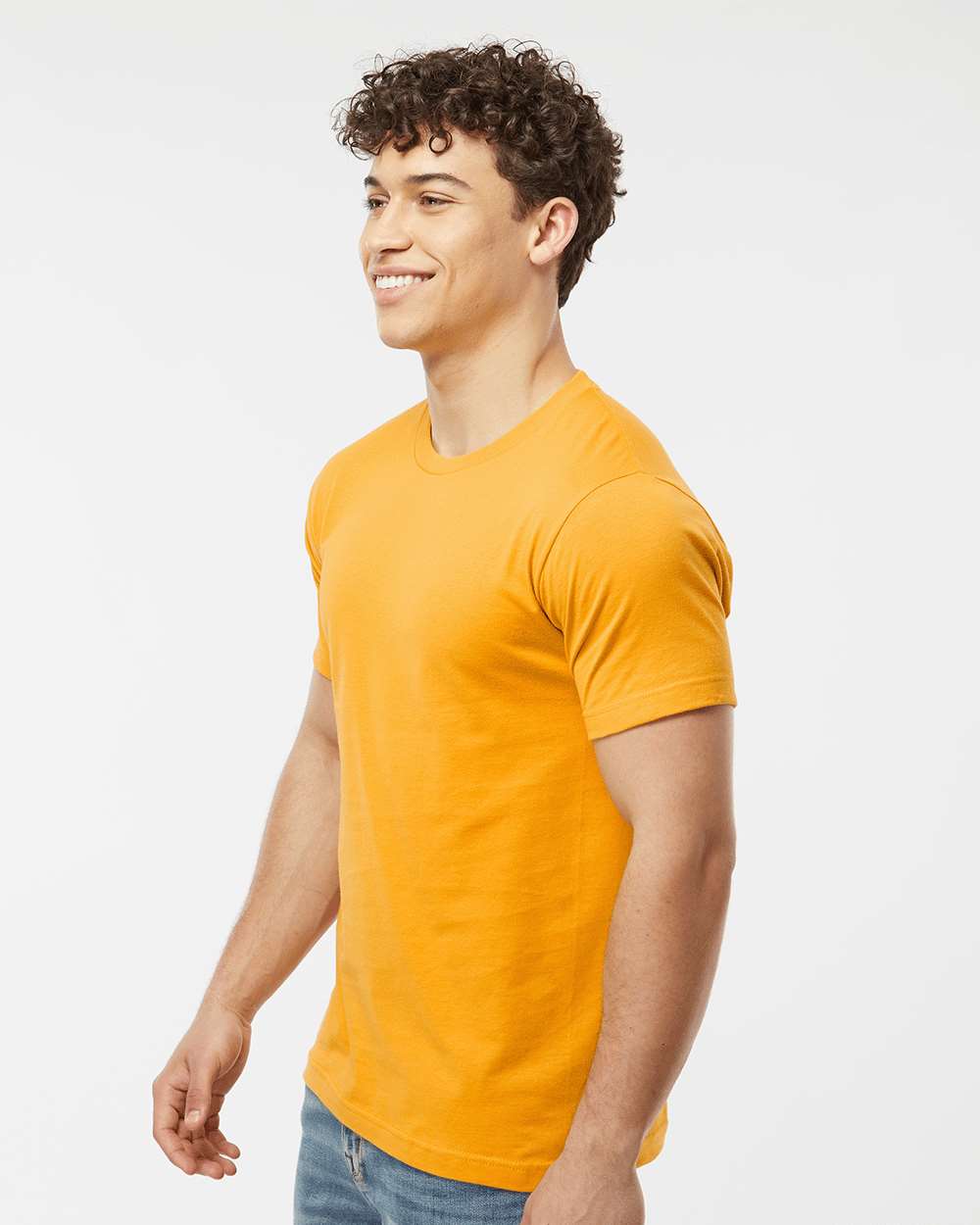 Men's Fine Jersey T-Shirt - OnModelSide - B10259122 - Gold