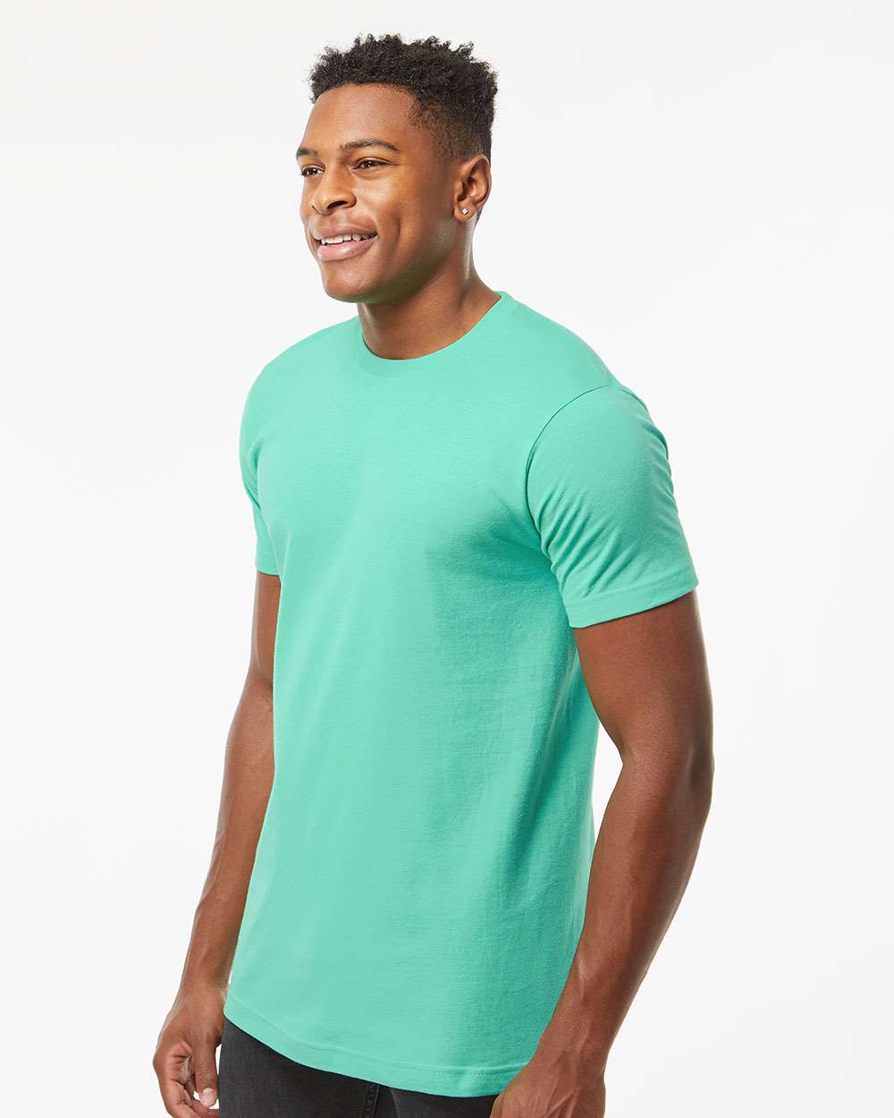 Men's Fine Jersey T-Shirt - OnModelSide - B10259222 - Mint