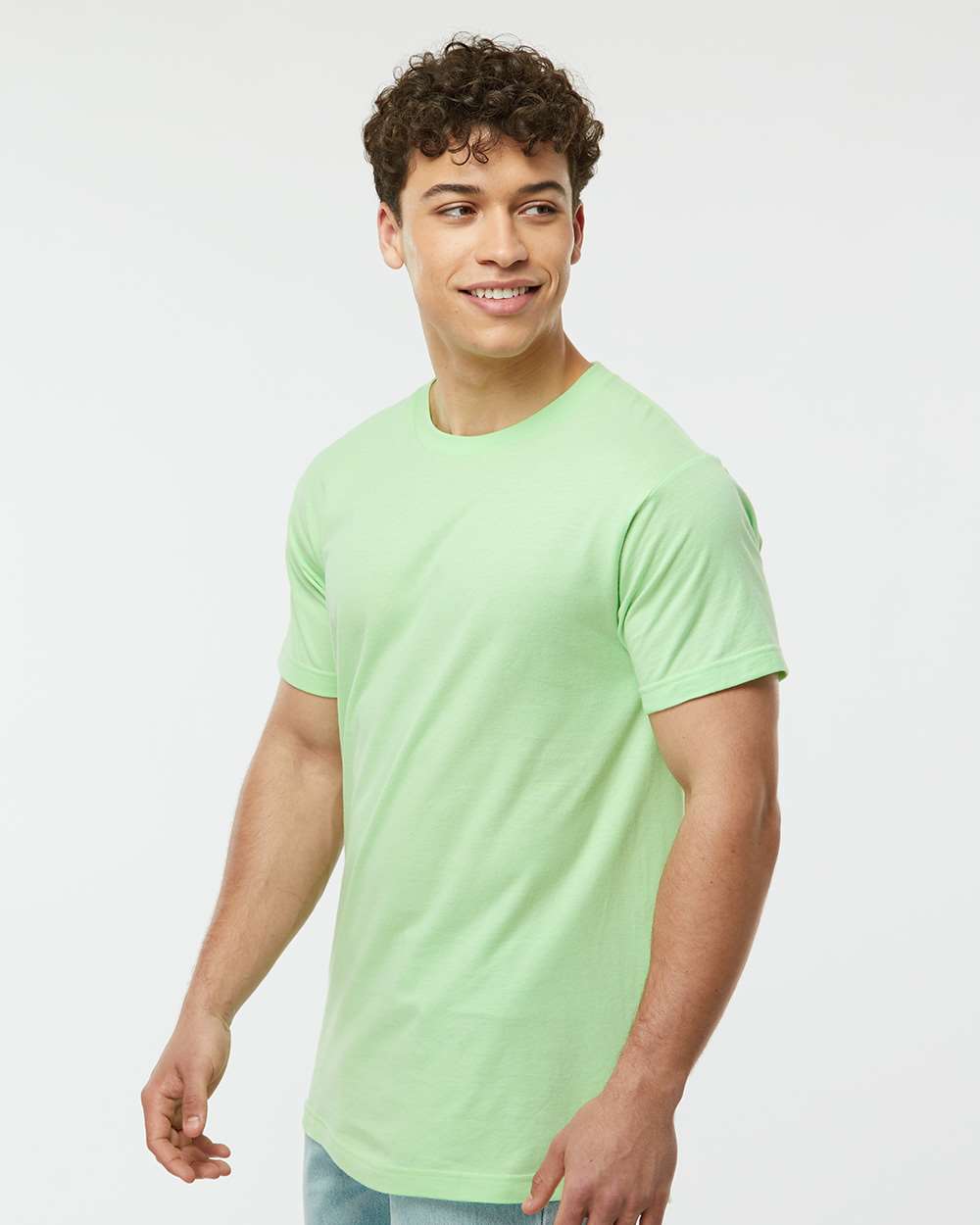 Men's Fine Jersey T-Shirt - OnModelSide - B10259232 - Neo Mint