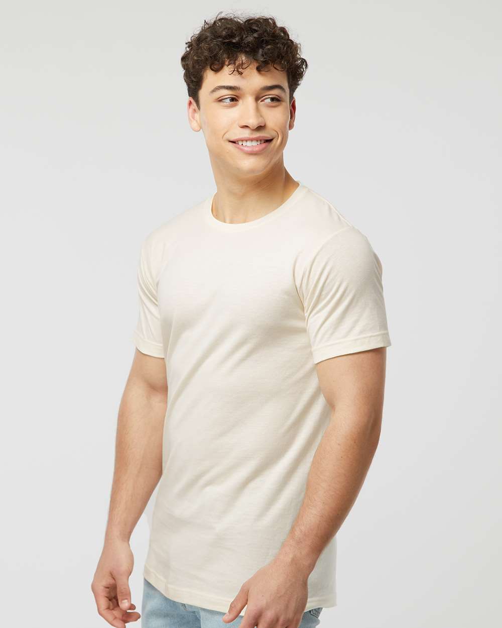 Men's Fine Jersey T-Shirt - OnModelSide - B10259242 - Natural
