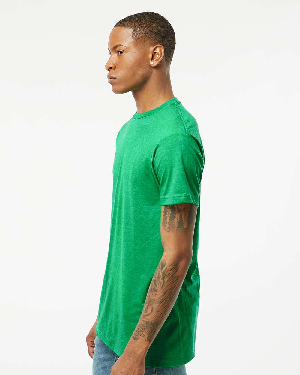 Men's Fine Jersey T-Shirt - OnModelSide - B10259602 - Heather Kelly
