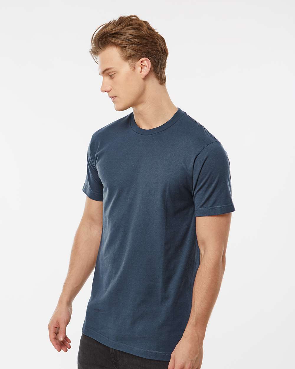 Men's Fine Jersey T-Shirt - OnModelSide - B10259682 - Indigo