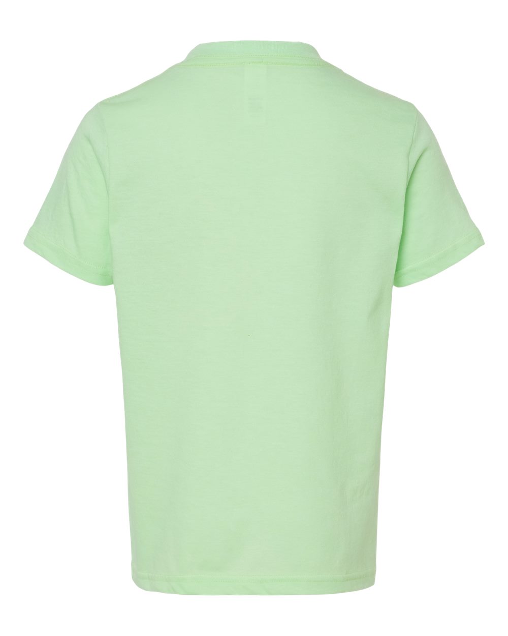 Youth Fine Jersey T-Shirt - Back - B20459192 - Heather Neo Mint