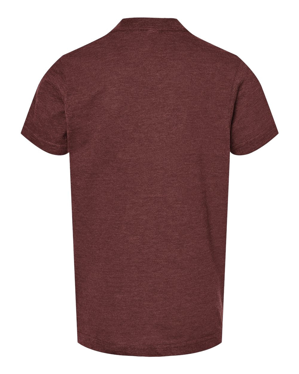 Youth Fine Jersey T-Shirt - Back - B20459532 - Heather Burgundy