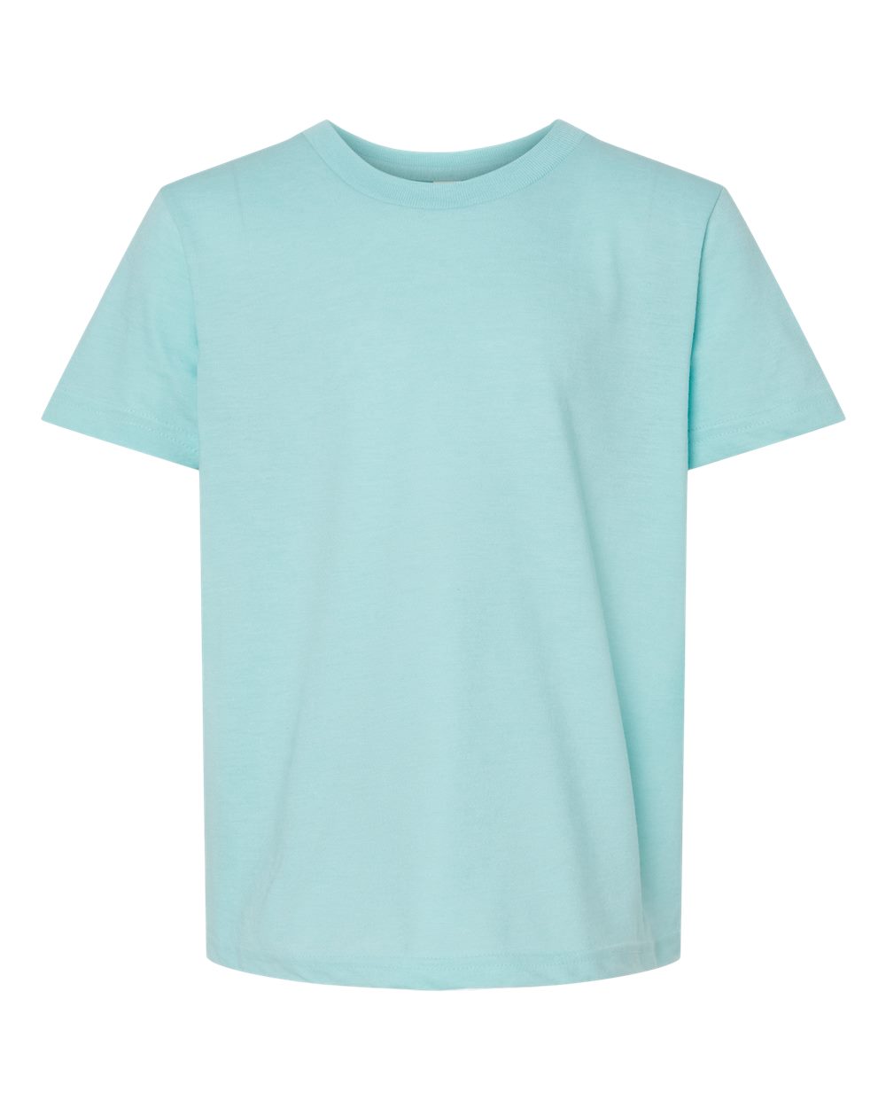 Youth Fine Jersey T-Shirt - Front - B20459052 - Heather Purist Blue