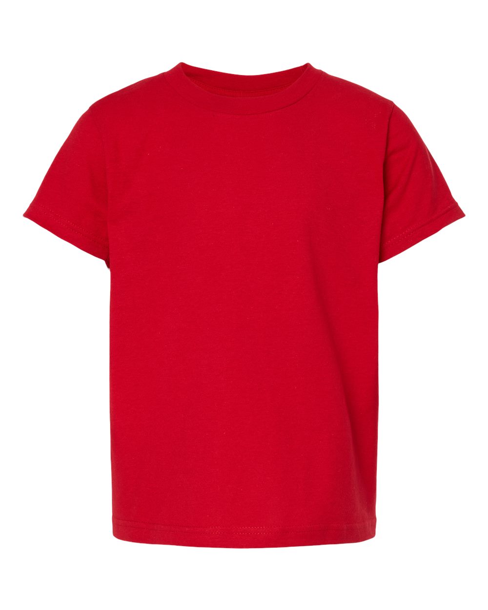 Youth Fine Jersey T-Shirt - Front - B20459122 - Red
