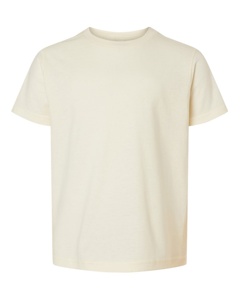 Youth Fine Jersey T-Shirt - Front - B20459242 - Natural