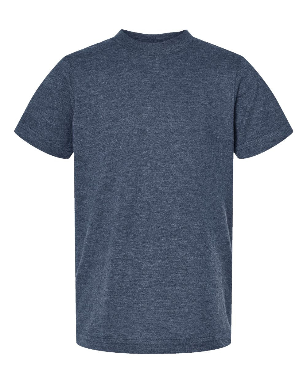 Youth Fine Jersey T-Shirt - Front - B20459252 - Heather Denim