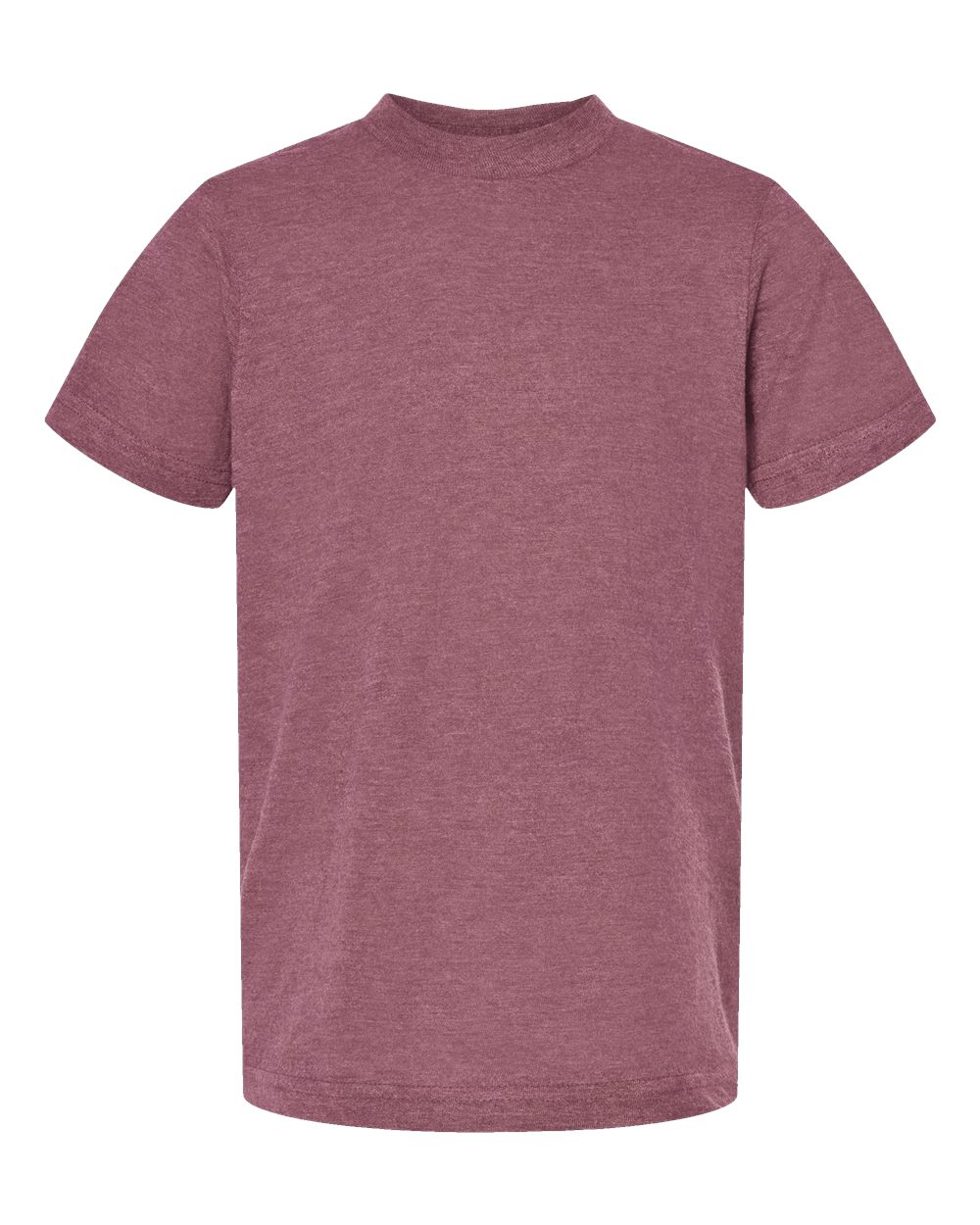 Youth Fine Jersey T-Shirt - Front - B20459302 - Heather Cassis