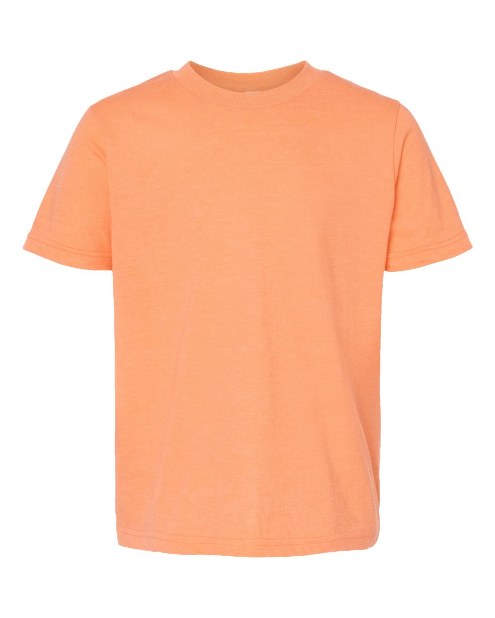 Youth Fine Jersey T-Shirt - Front - B20459332 - Heather Cantaloupe