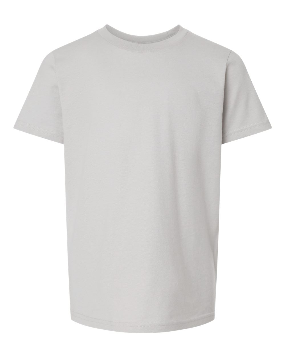 Youth Fine Jersey T-Shirt - Front - B20459352 - Silver
